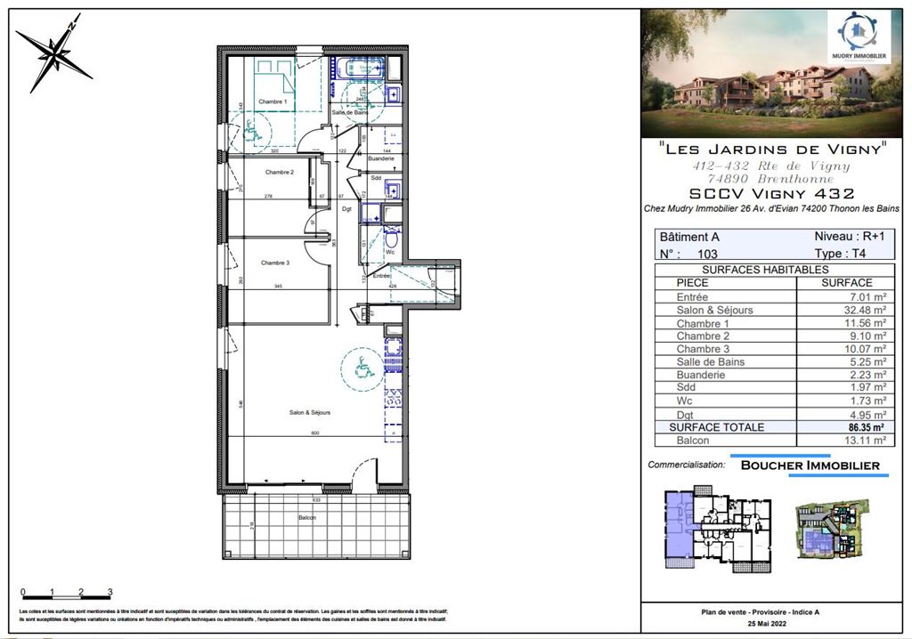 Appartement T4 BRENTHONNE 368000€ BOUCHER IMMOBILIER Appartement T4 BRENTHONNE 368000€ BOUCHER IMMOBILIER